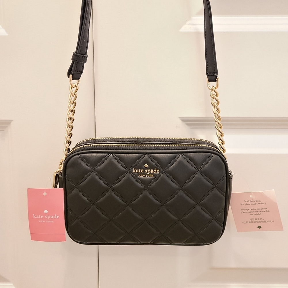(BNWT) Kate Spade Natalia Smooth Quilted Double Zip Crossbody